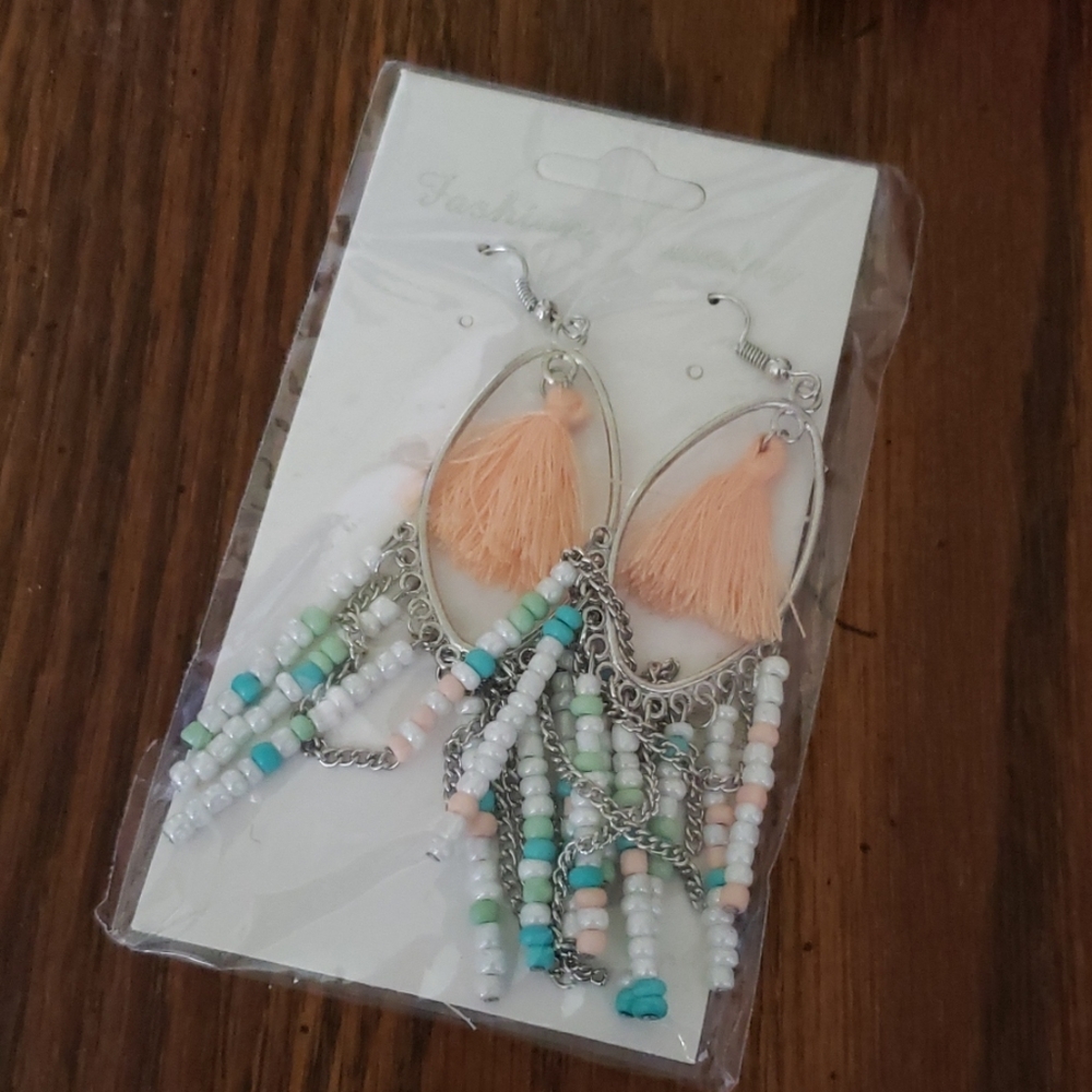 Pastel spring dangle earrings